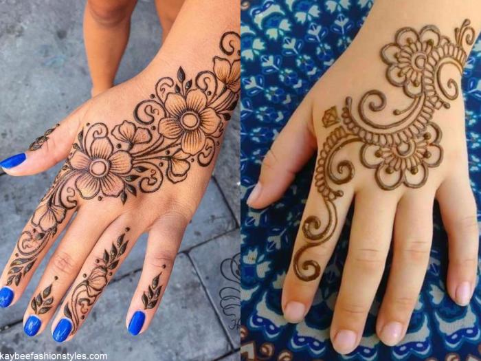 Contoh desain henna simple