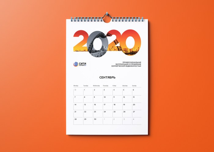 Contoh desain kalender perusahaan