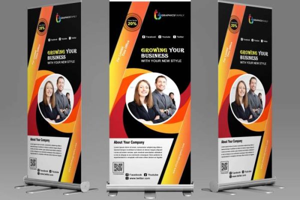 Contoh desain roll banner