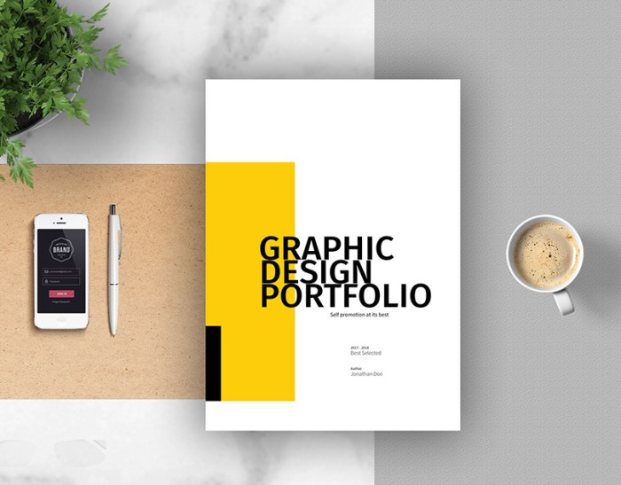 Template behance portfolio graphic cover creative templates indesign print get here project