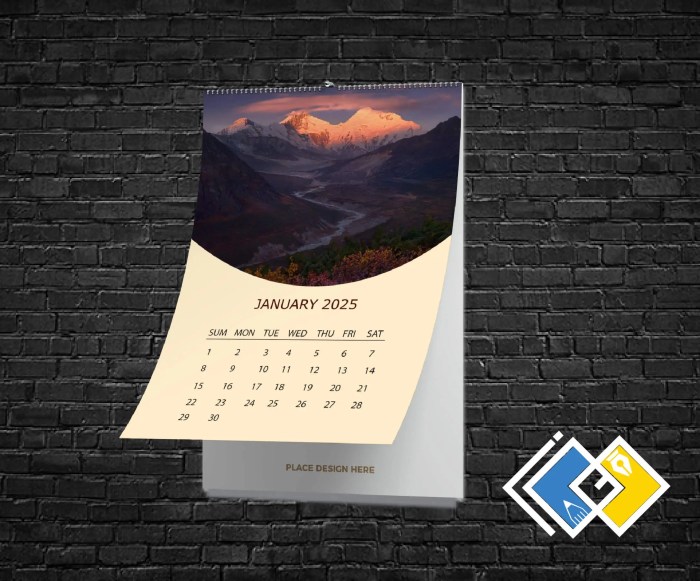 Contoh desain kalender perusahaan